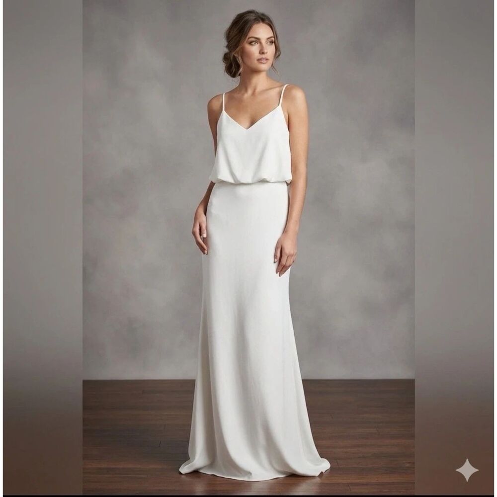 Dress the Population Dress Womens M Gracelyn Maxi Blouson Gown Formal Event New